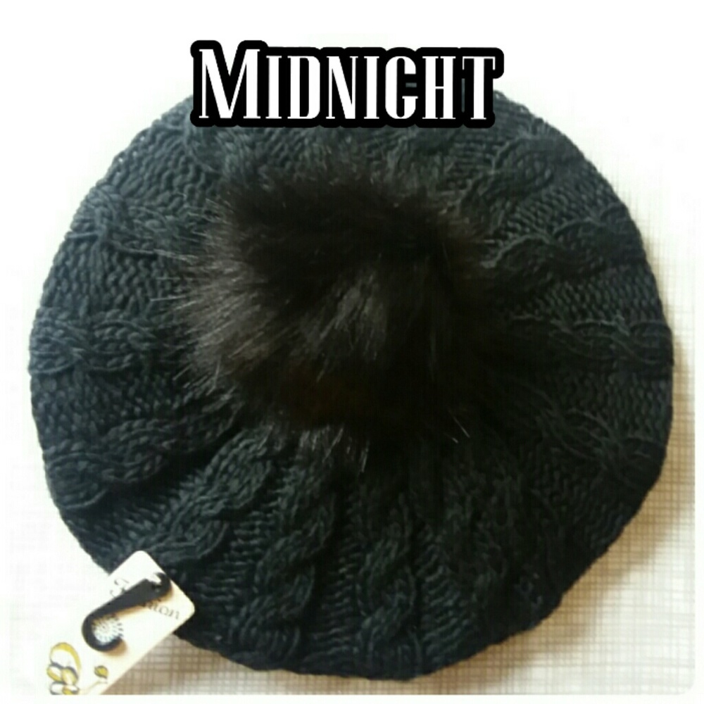 🔥5 COLORS!🔥 🍁KNIT POMPOM BERET!🍁 - Picture 6 of 8